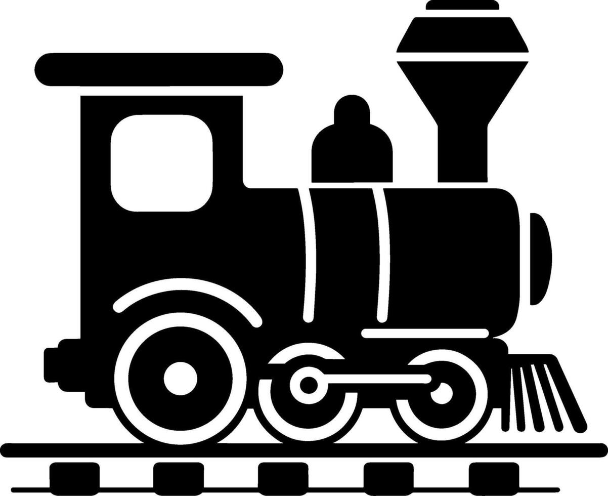 Vintage Toy Train Silhouette vector