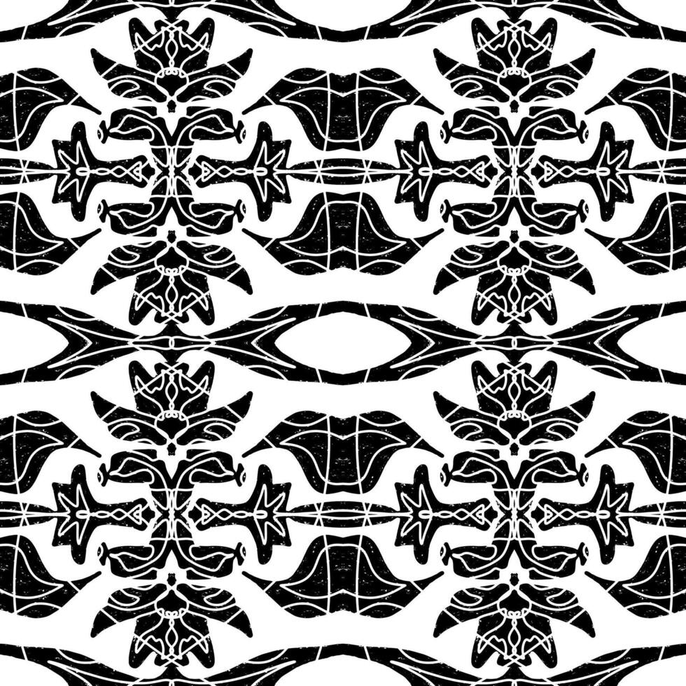a black and white pattern. with ornate designs vector