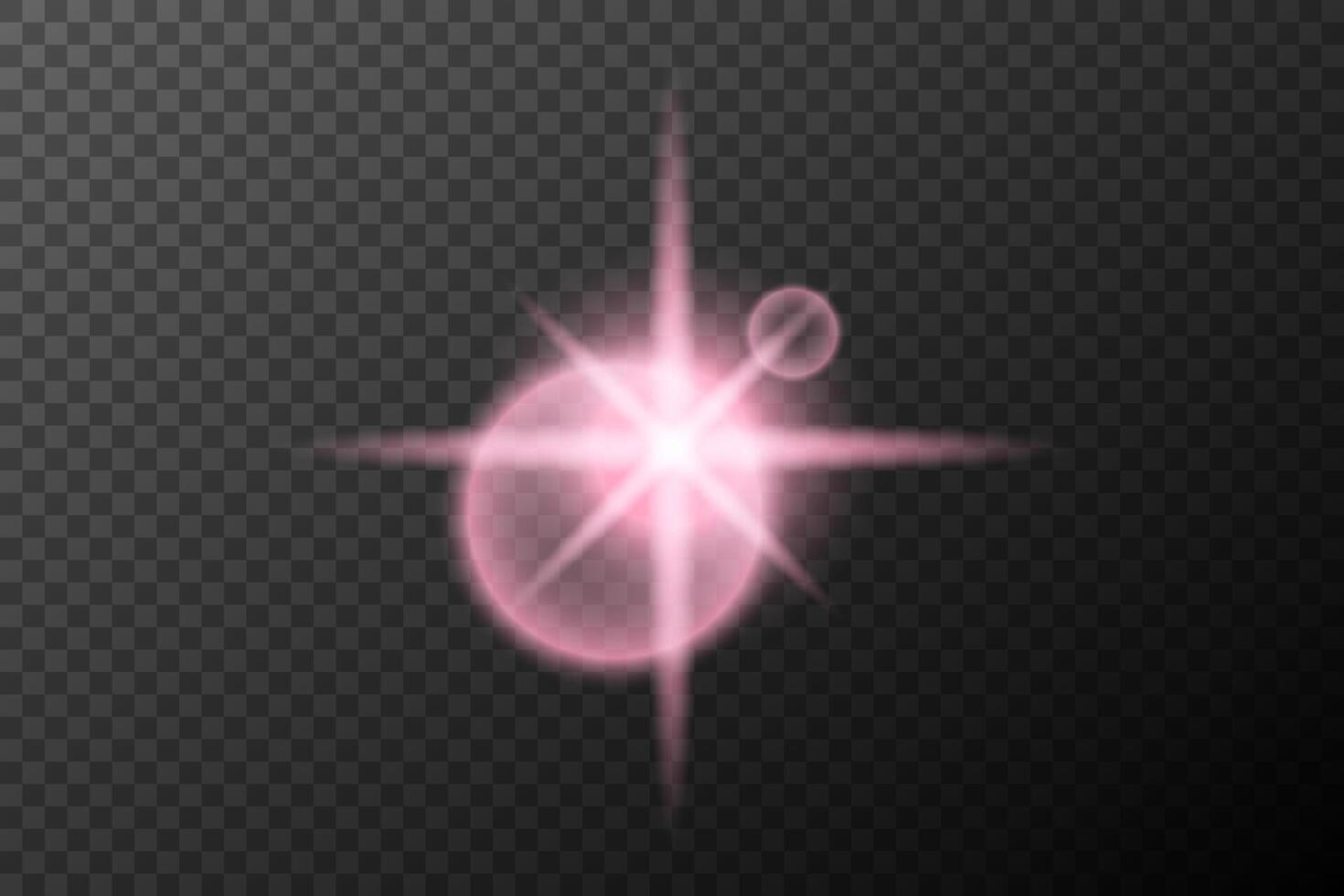 a pink glowing star on a background vector