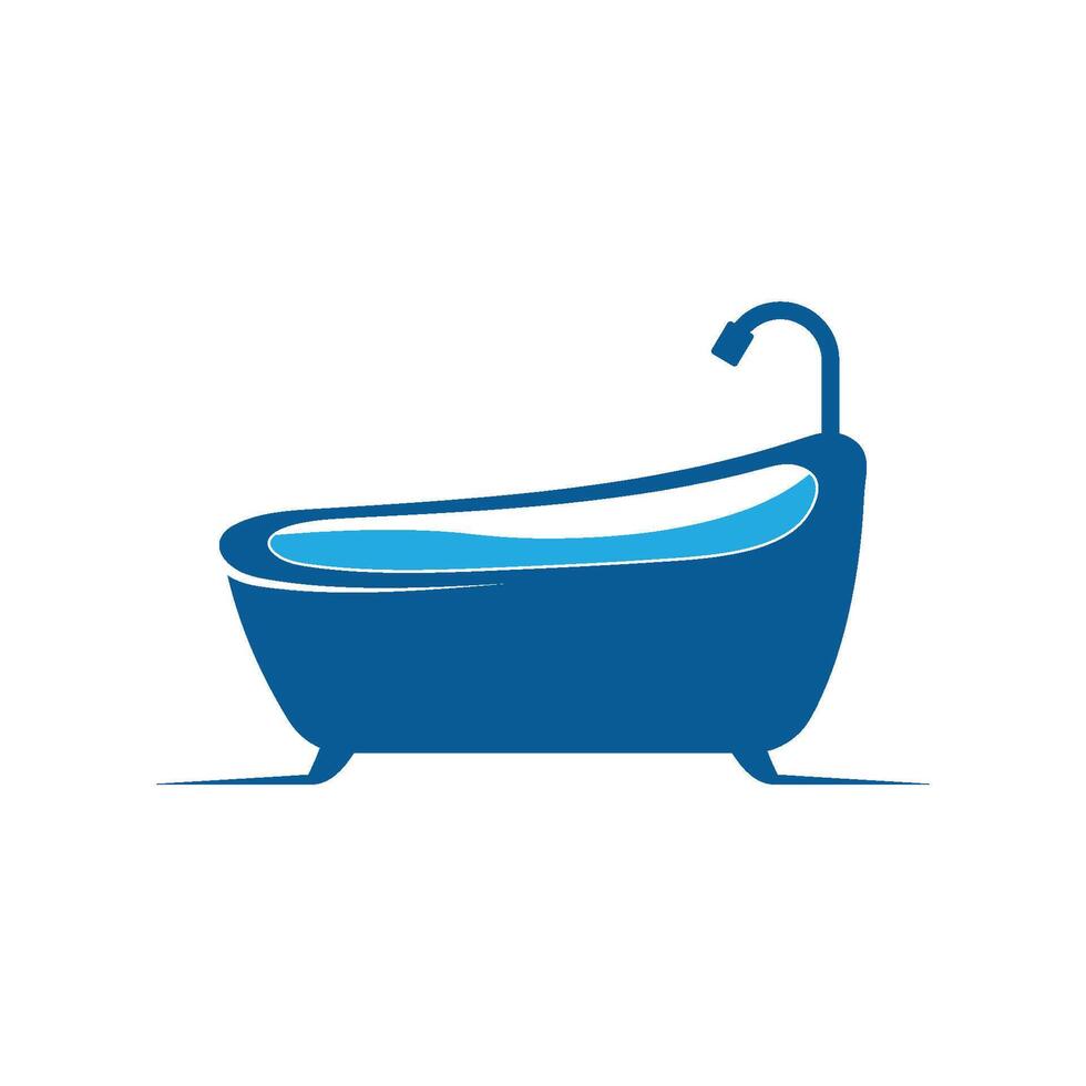 Bathtub logo Template Illustration flat design vector