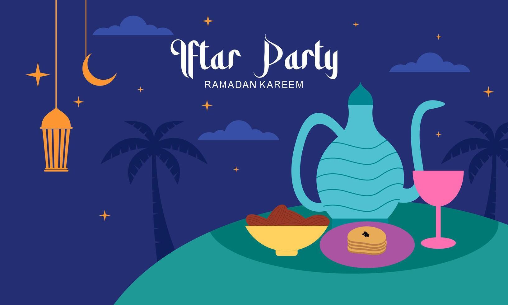 Ramadan Iftar Party Design vector