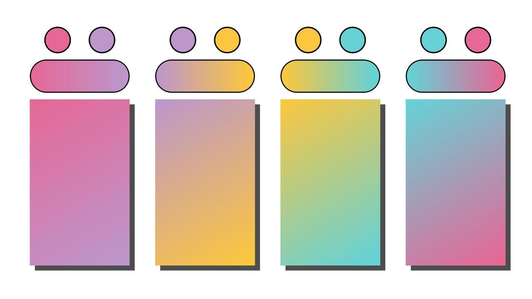 Set of gradient background. Cover set design with Hot Pink, Lilac, Gold, Cyan color. Beautiful abstract gradient for covers, wallpapers, branding, business cards illustration vector