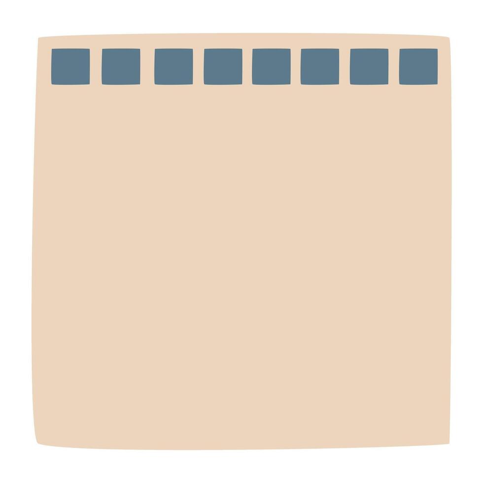 Blank paper memo notes design vector