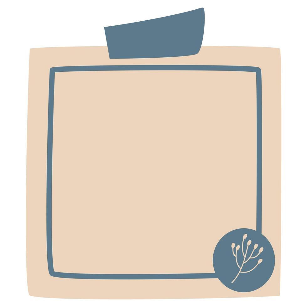 Blank sticky note for message vector