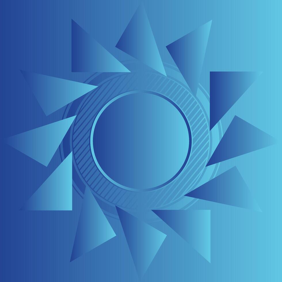 Motion circle with triangle shape abstract background Mosaic and circle lines. vector