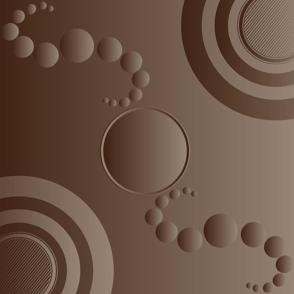Chocolate Abstract Circle Shape background vector
