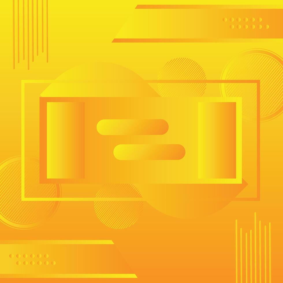 Yellow Pop abstract background with geometic Shape modern yellow abstract background vector