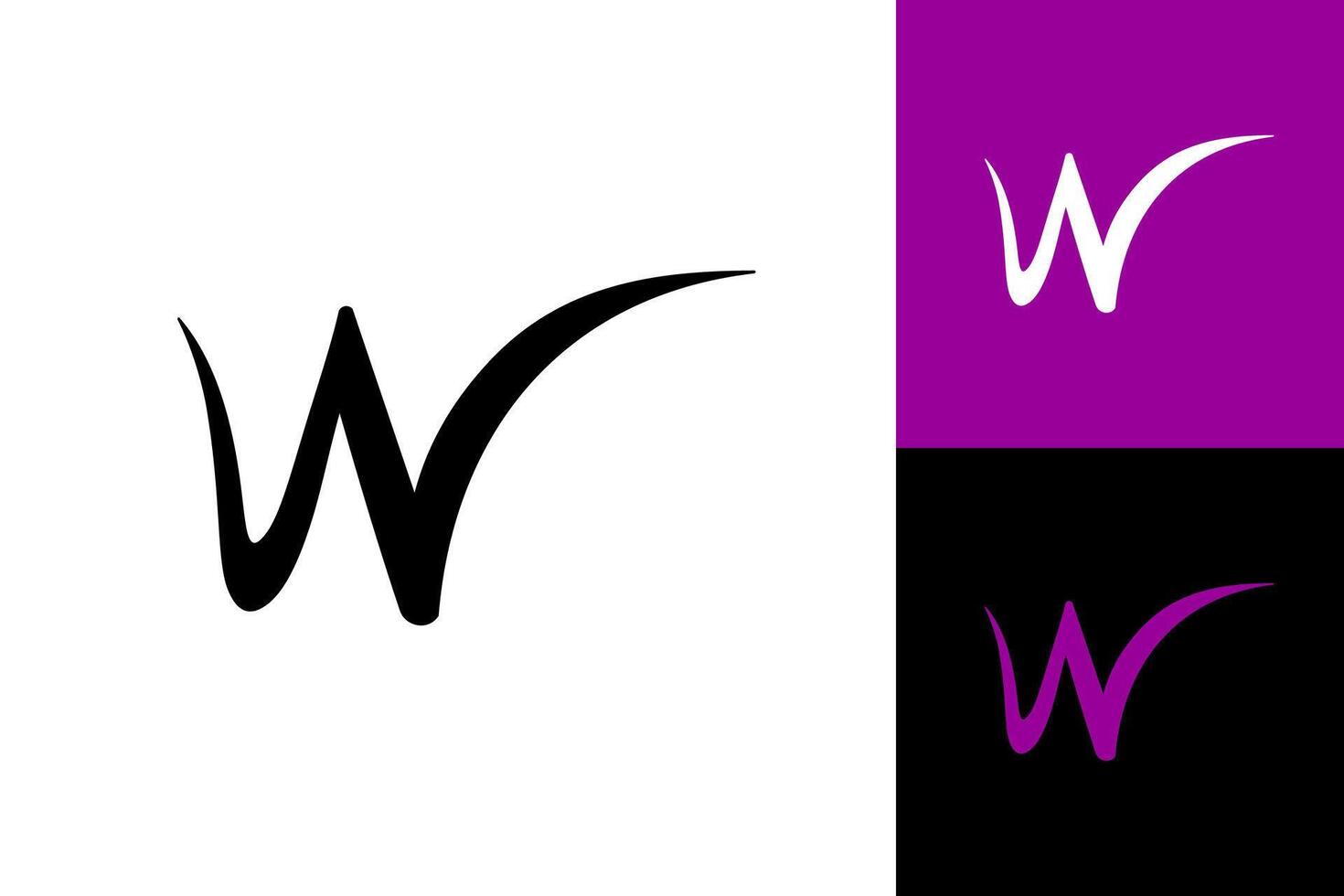 Letter W icon logo abstract design shape font logotype graphic vector