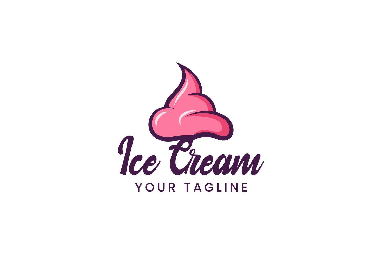 ice cream logo design symbol template vector