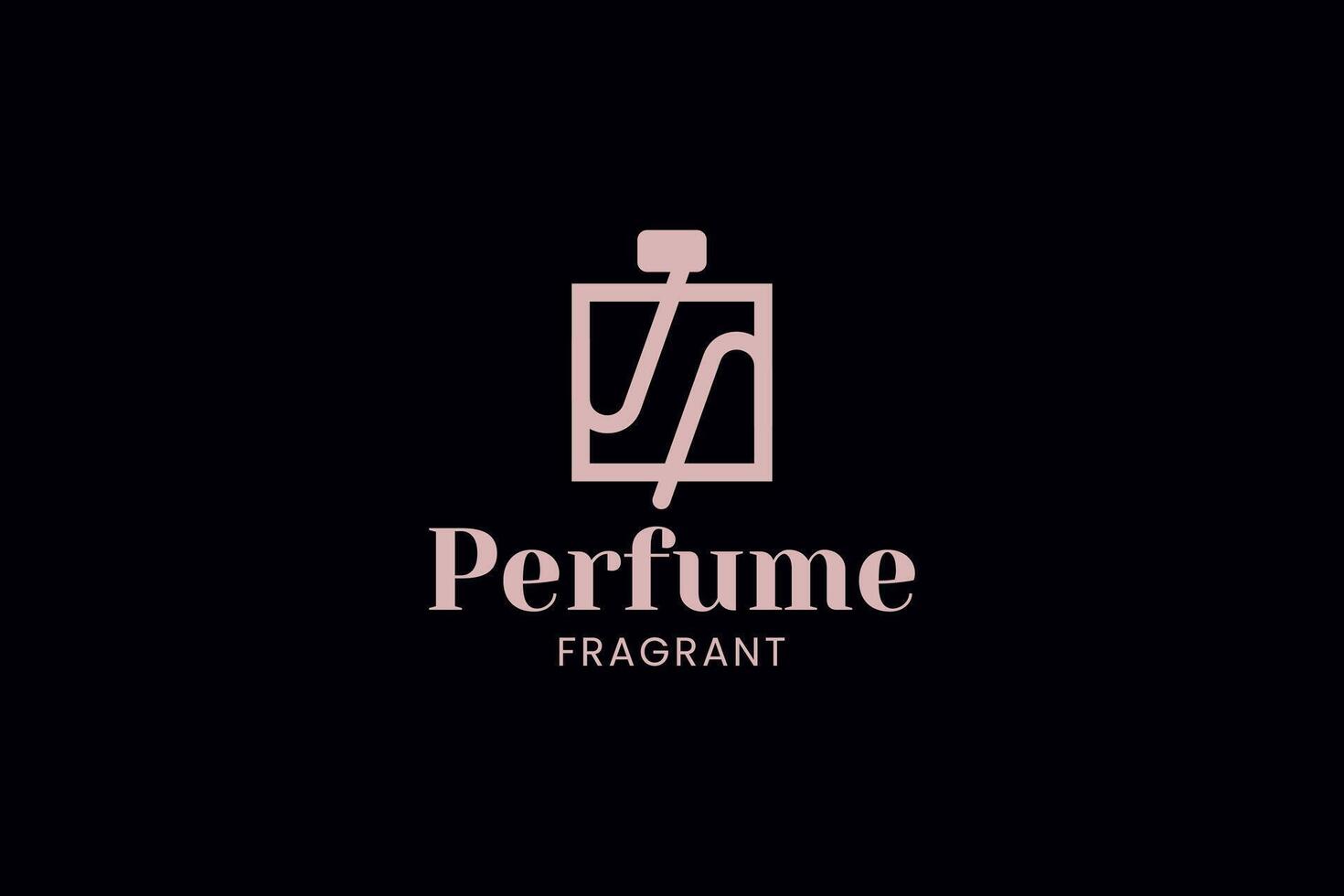 Perfume logo design symbol template vector