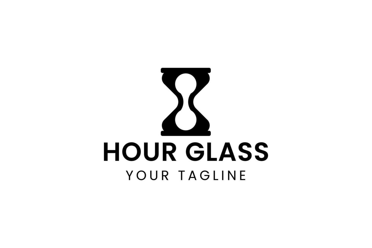 Hour glass logo design symbol template vector