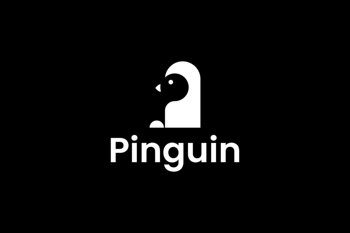 Penguin logo design symbol template vector