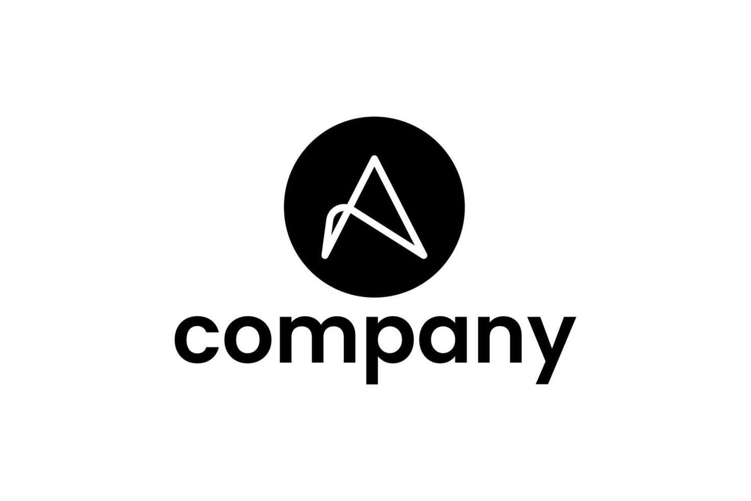 Initial letter a arrow logo design symbol template vector