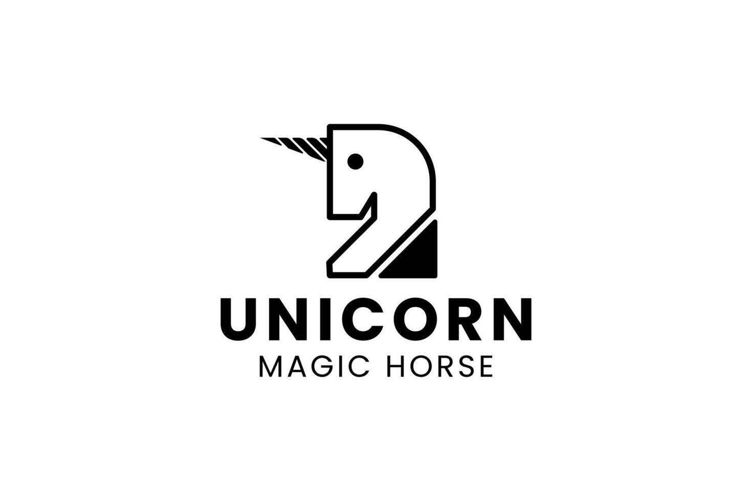 Unicorn logo design symbol template vector