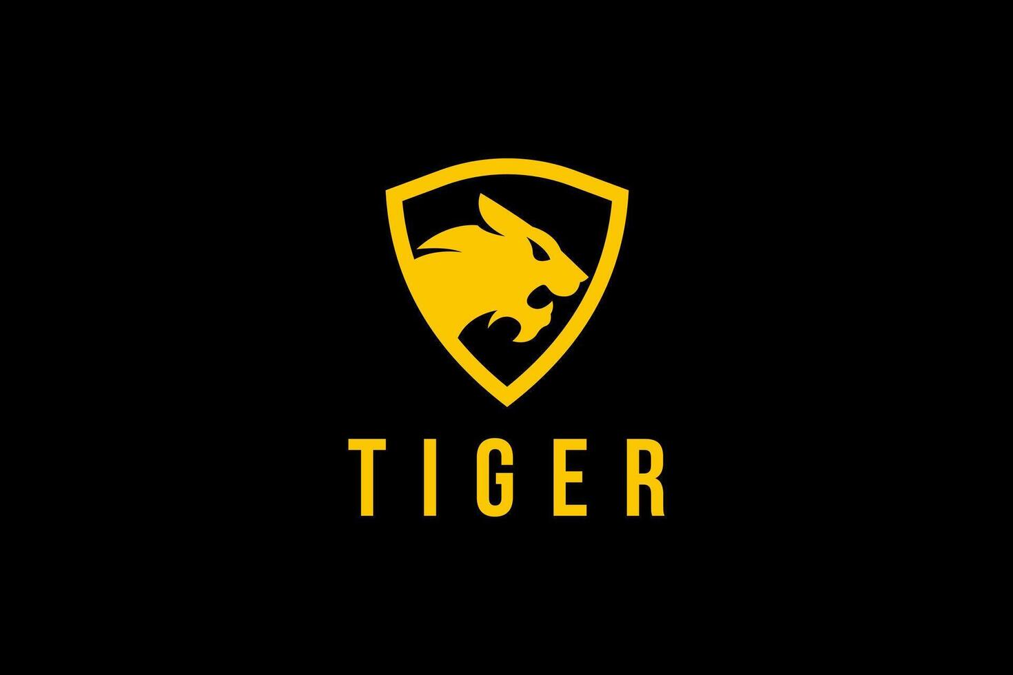 Tiger logo design symbol template vector