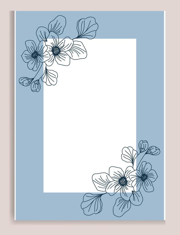 Floral frame illustration vector