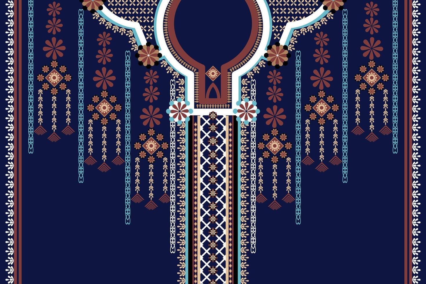 Ethnic Neckline Pattern. vector