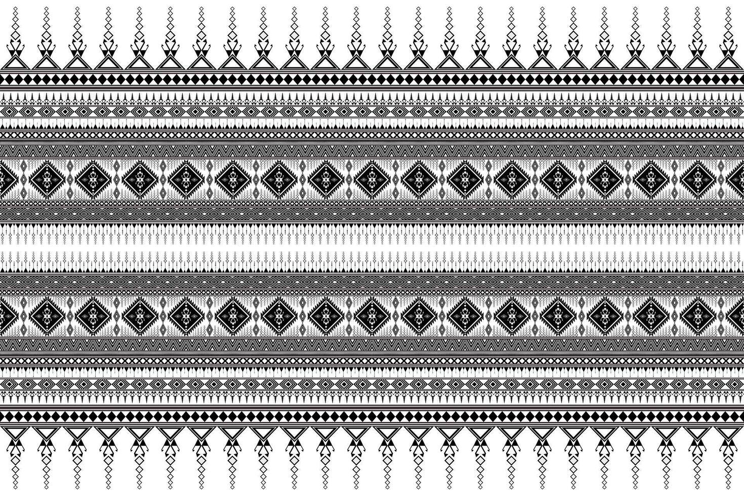 Black and white Abstract Geometric ethnic Pattern. vector