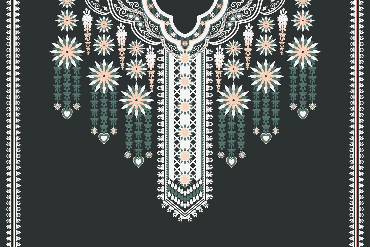 Ethnic Neckline Pattern vector