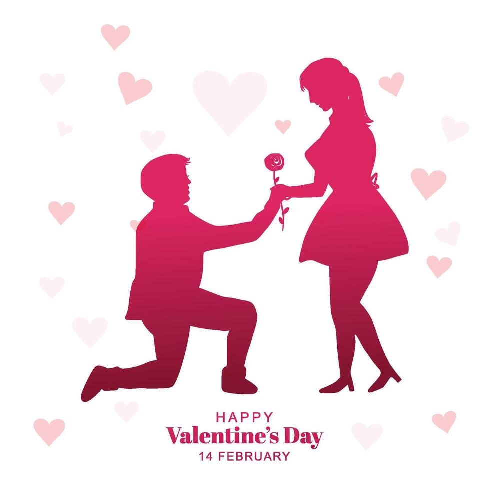 Beautiful happy valentines day card design vector