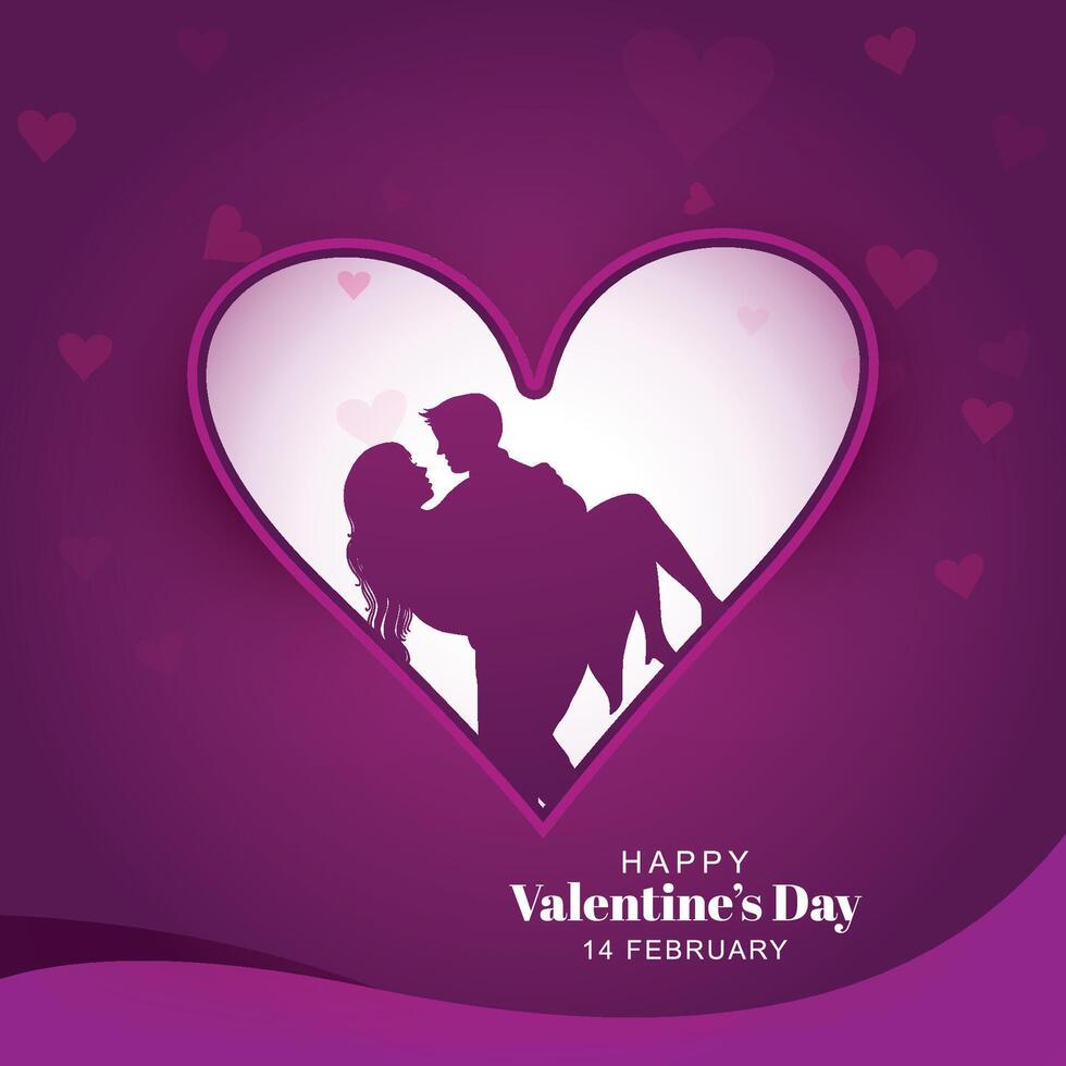 Happy valentine's day love card design vector