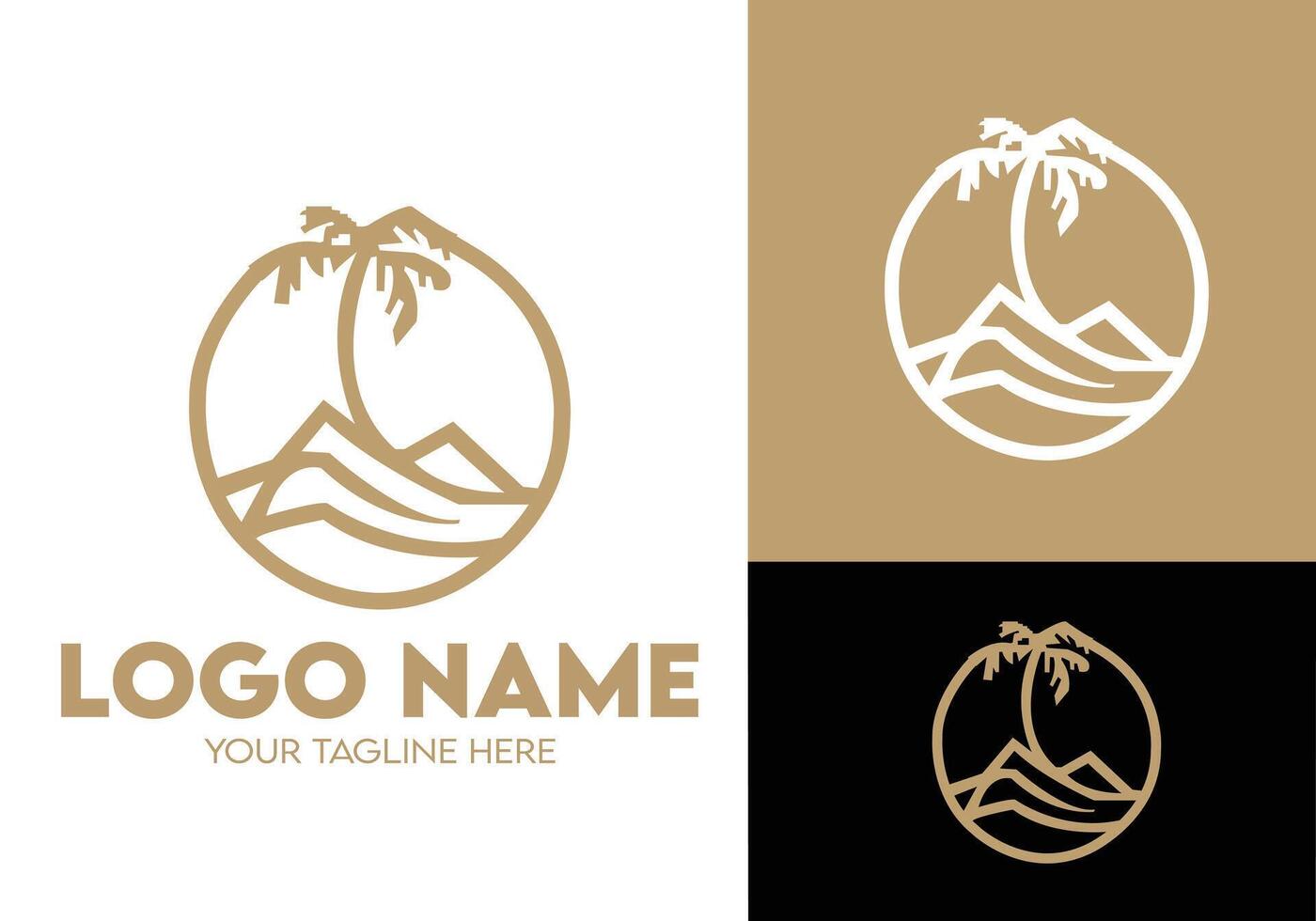 Travel company luxury logo design, modern minimalist vector