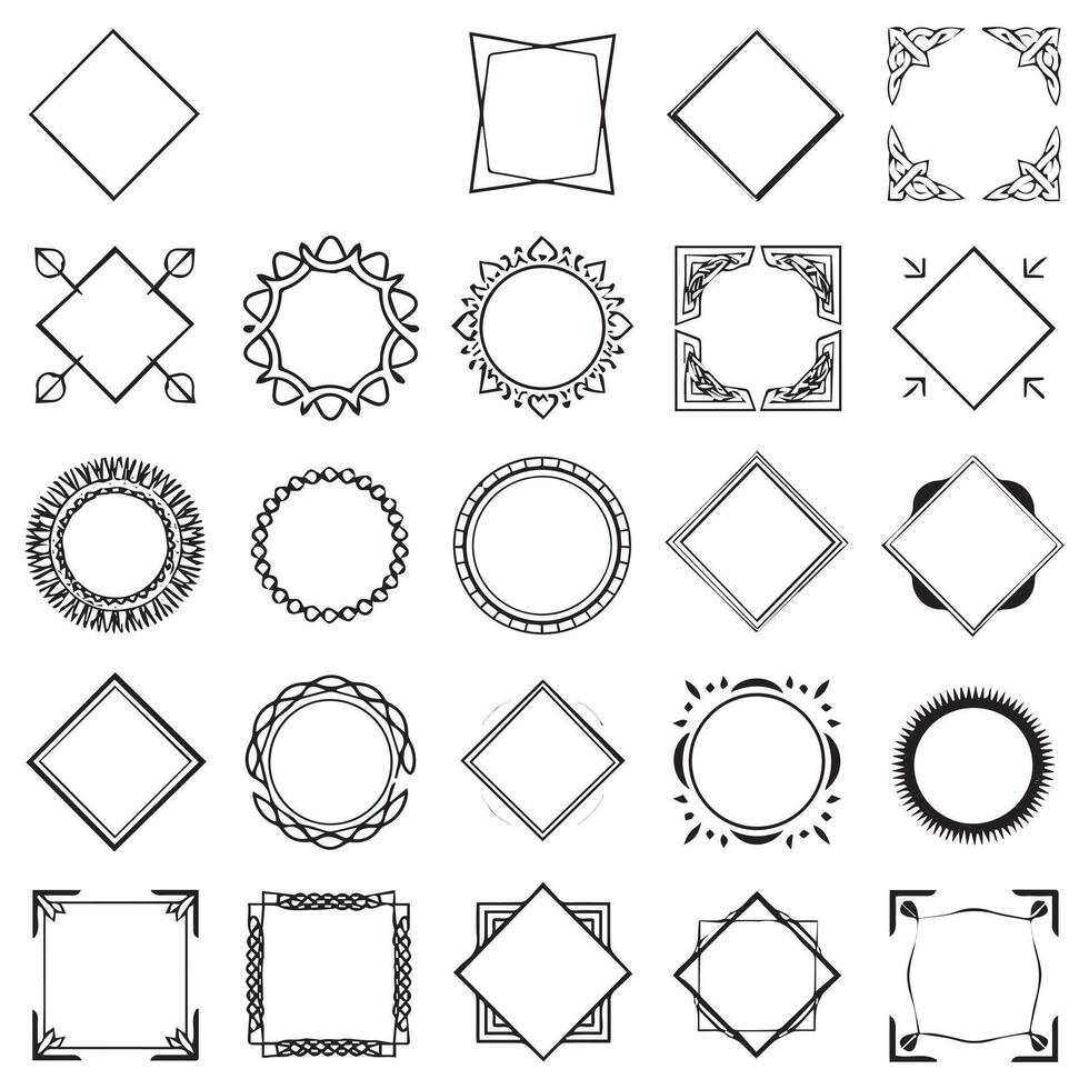 A collection of frames vector