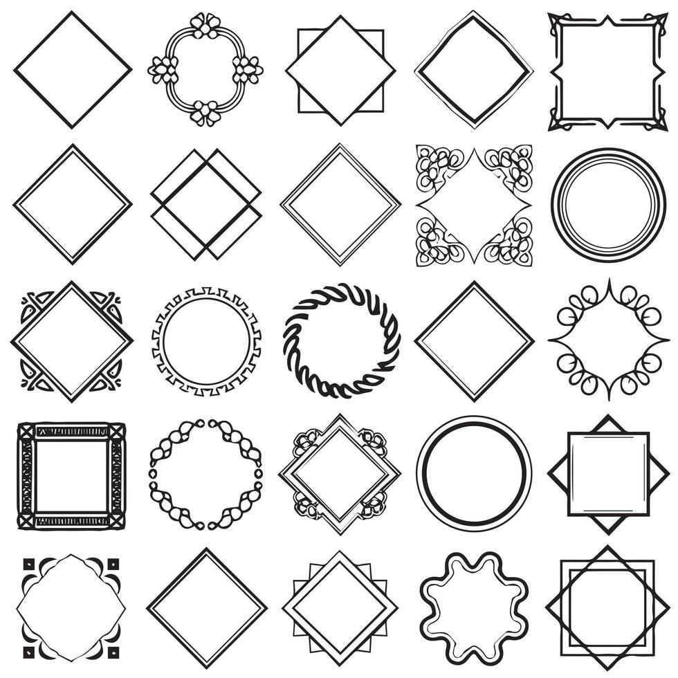 Frame design collection vector