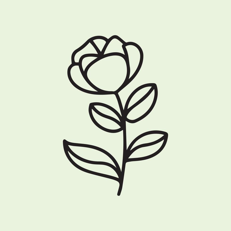 flower drrawing art vector