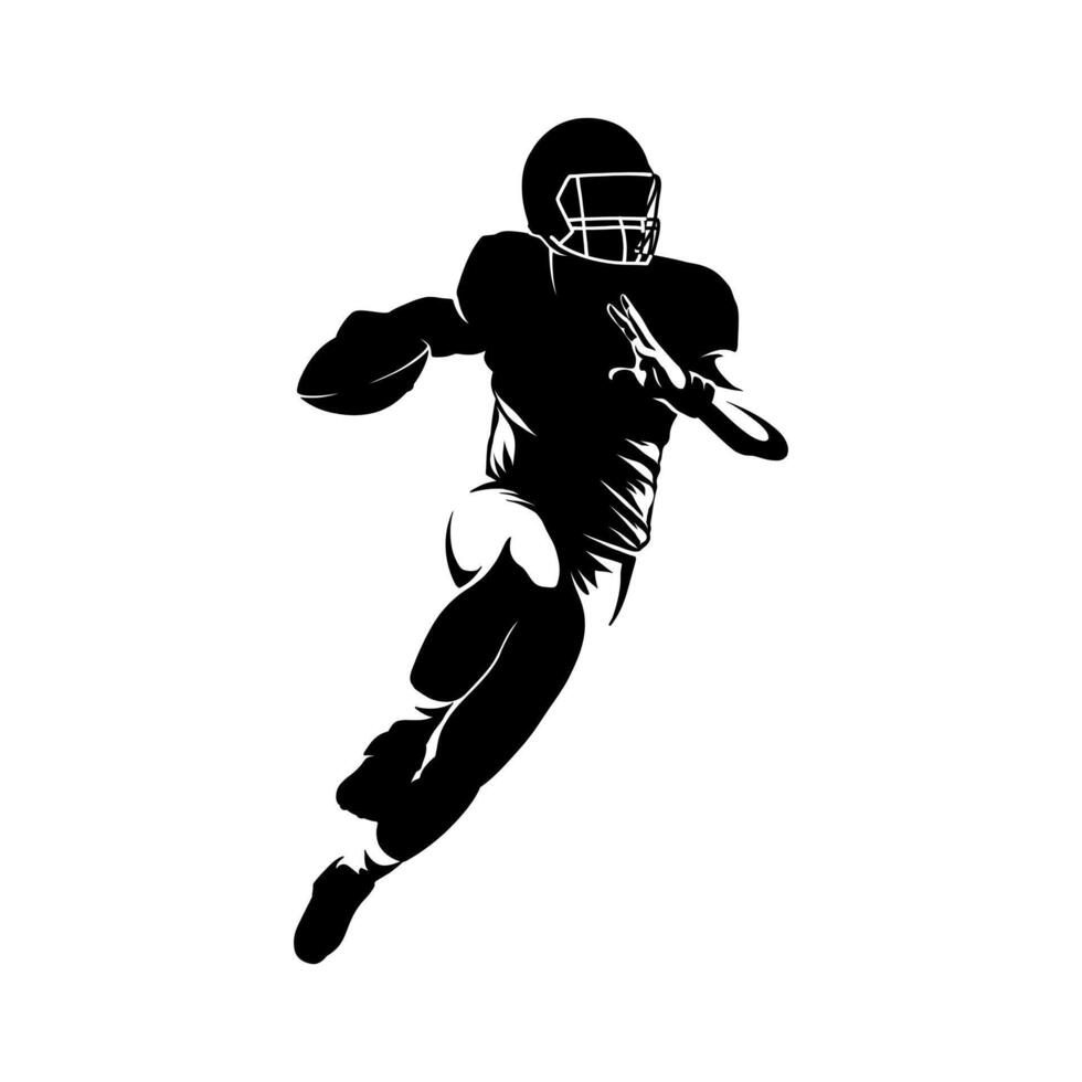 football player silhouette with details vector