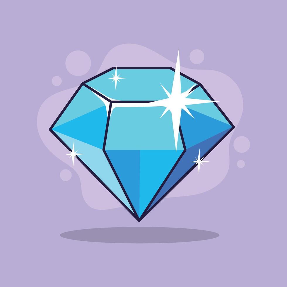 Diamond icon. Jewelry precious and precious theme. Colorful design. illustration vector
