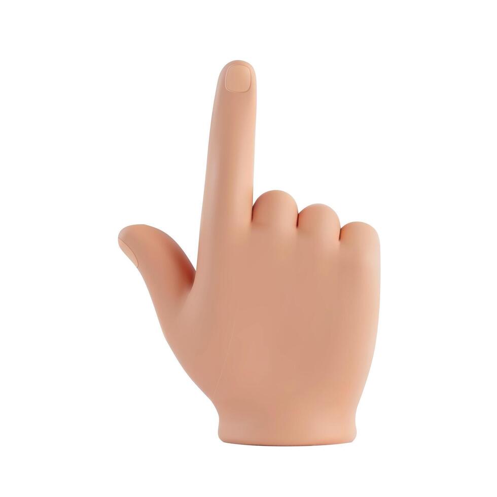 Hand Gesture Pointing Upwards Isolated vector