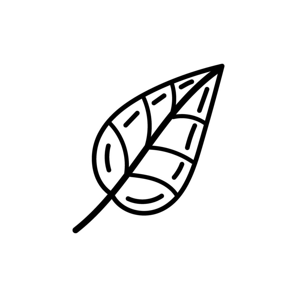 Eco friendly outline leaf illustration for sustainability and nature design vector