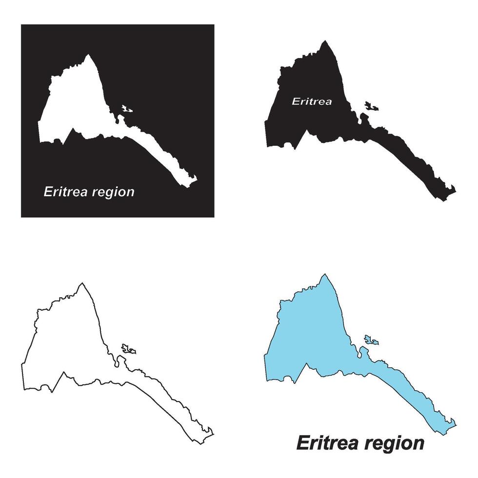 Eritrea region map design vector