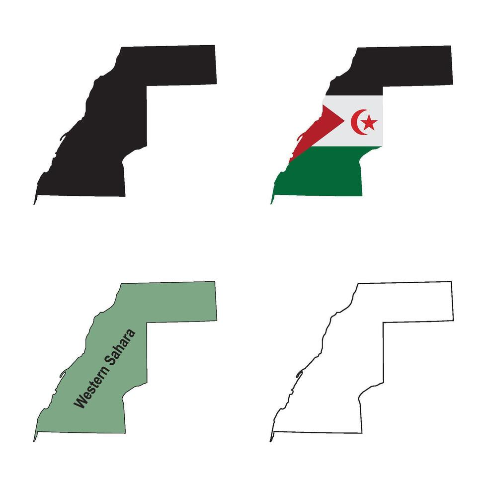 map of western Sahara design vector