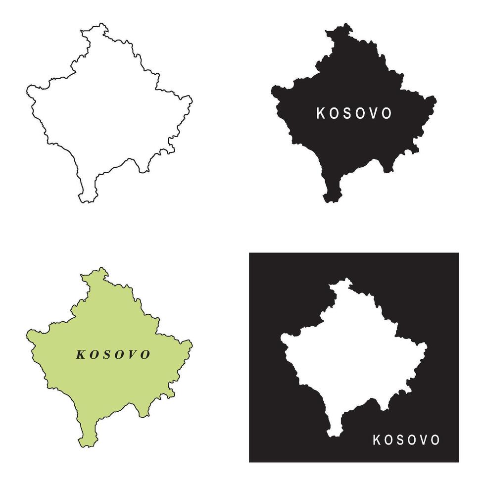 map of kosovo logo design vector