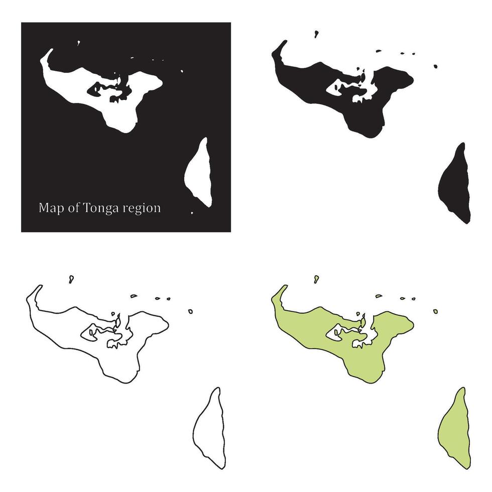 Map of Tonga region design vector