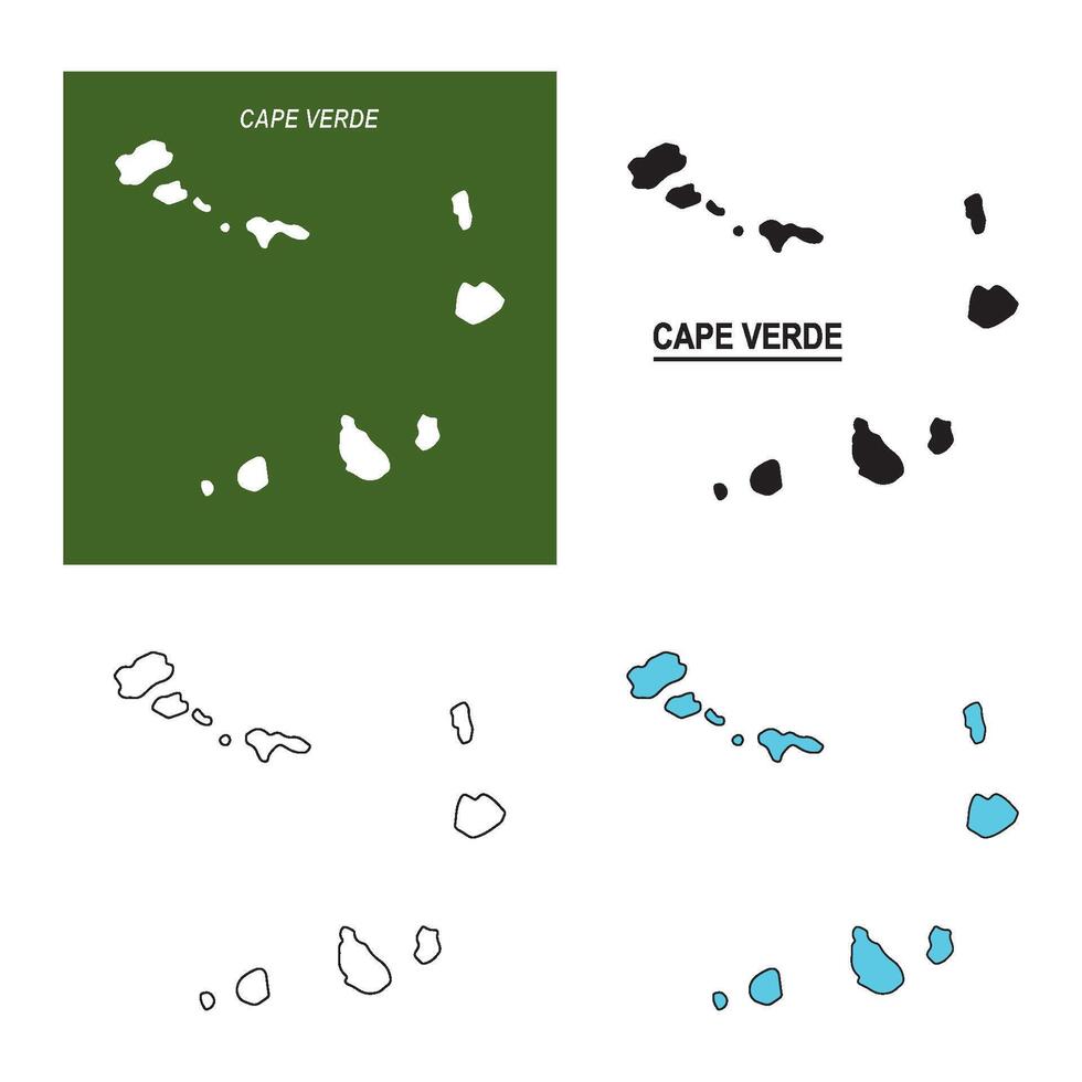 Cape Verde region map design vector