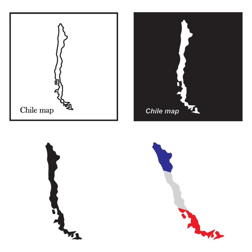 Chile region map design vector