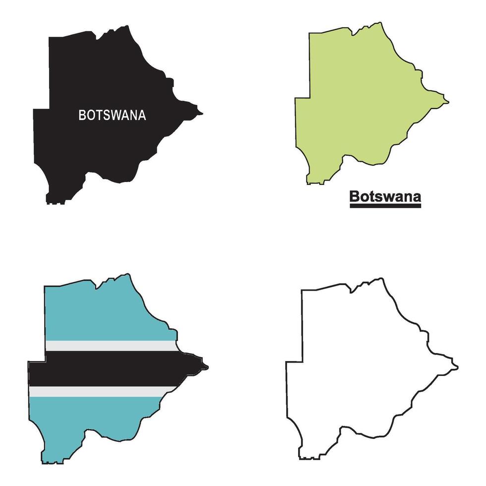 botswana map design vector