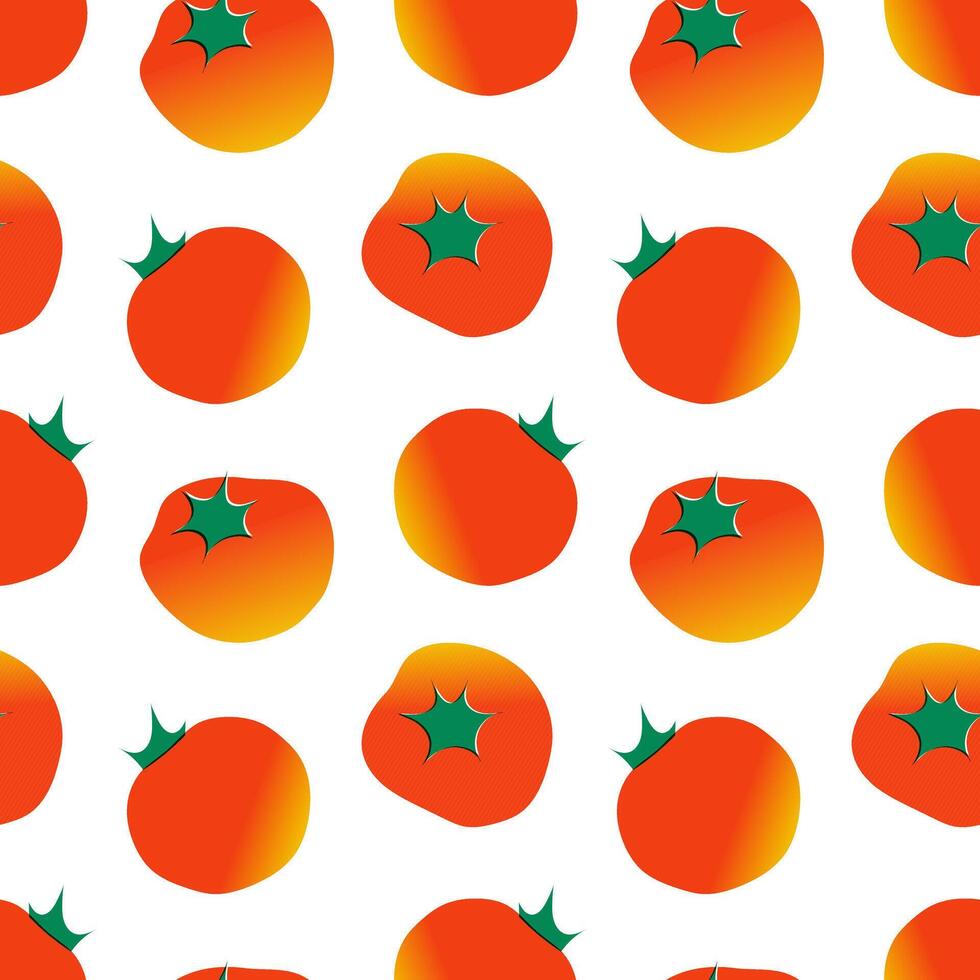 Seamless pattern with red tomatoes. Vegetables isolated. Repeating print vector