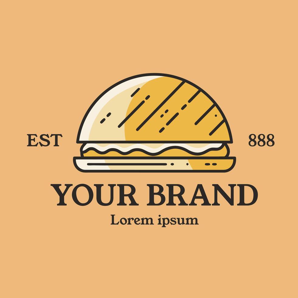 A hamburger logo design vector