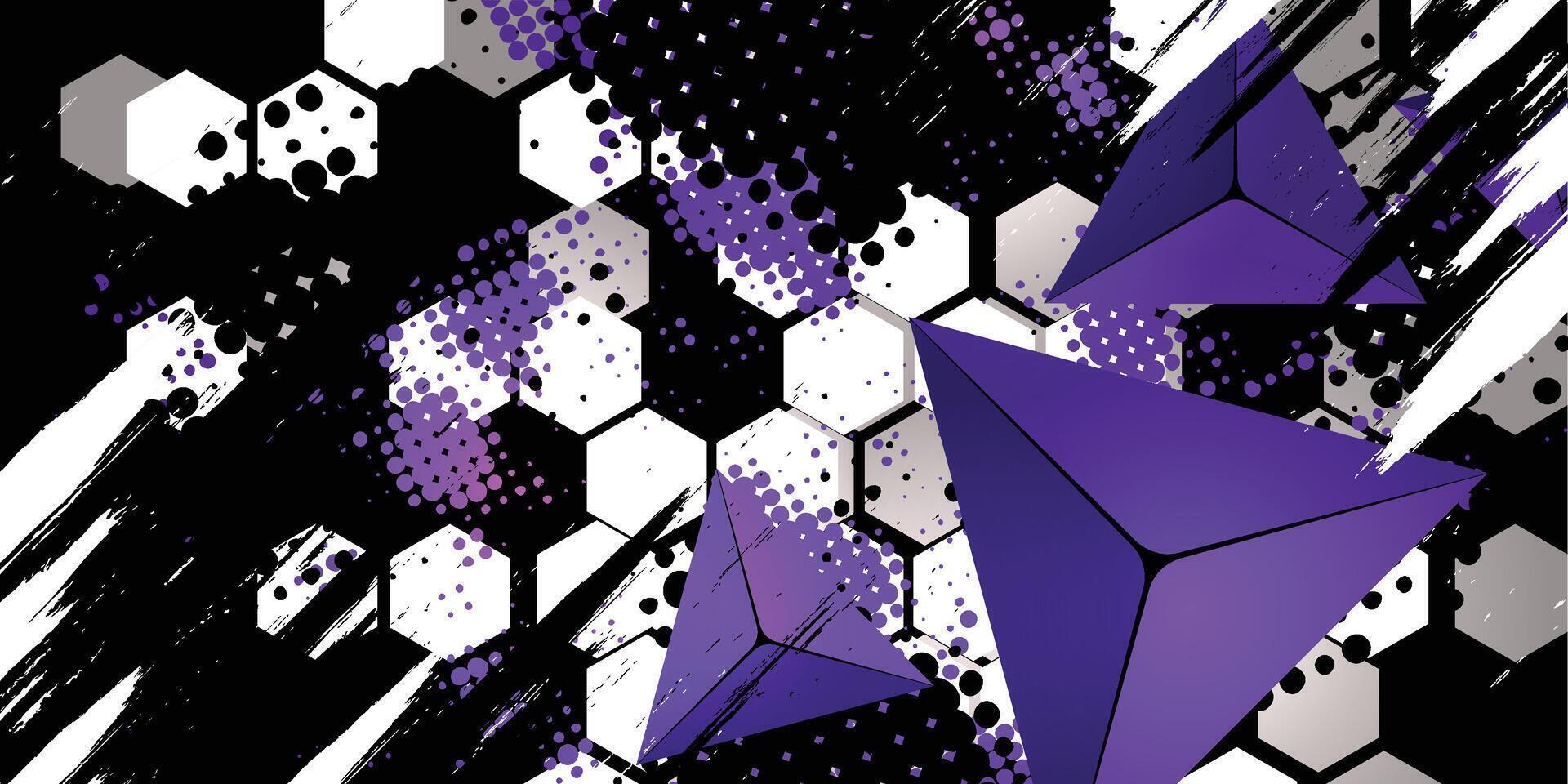 Purple geometry abstract background livery design vector