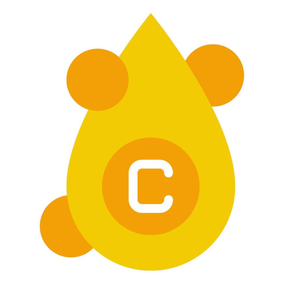 Vitamin C Droplet Icon vector