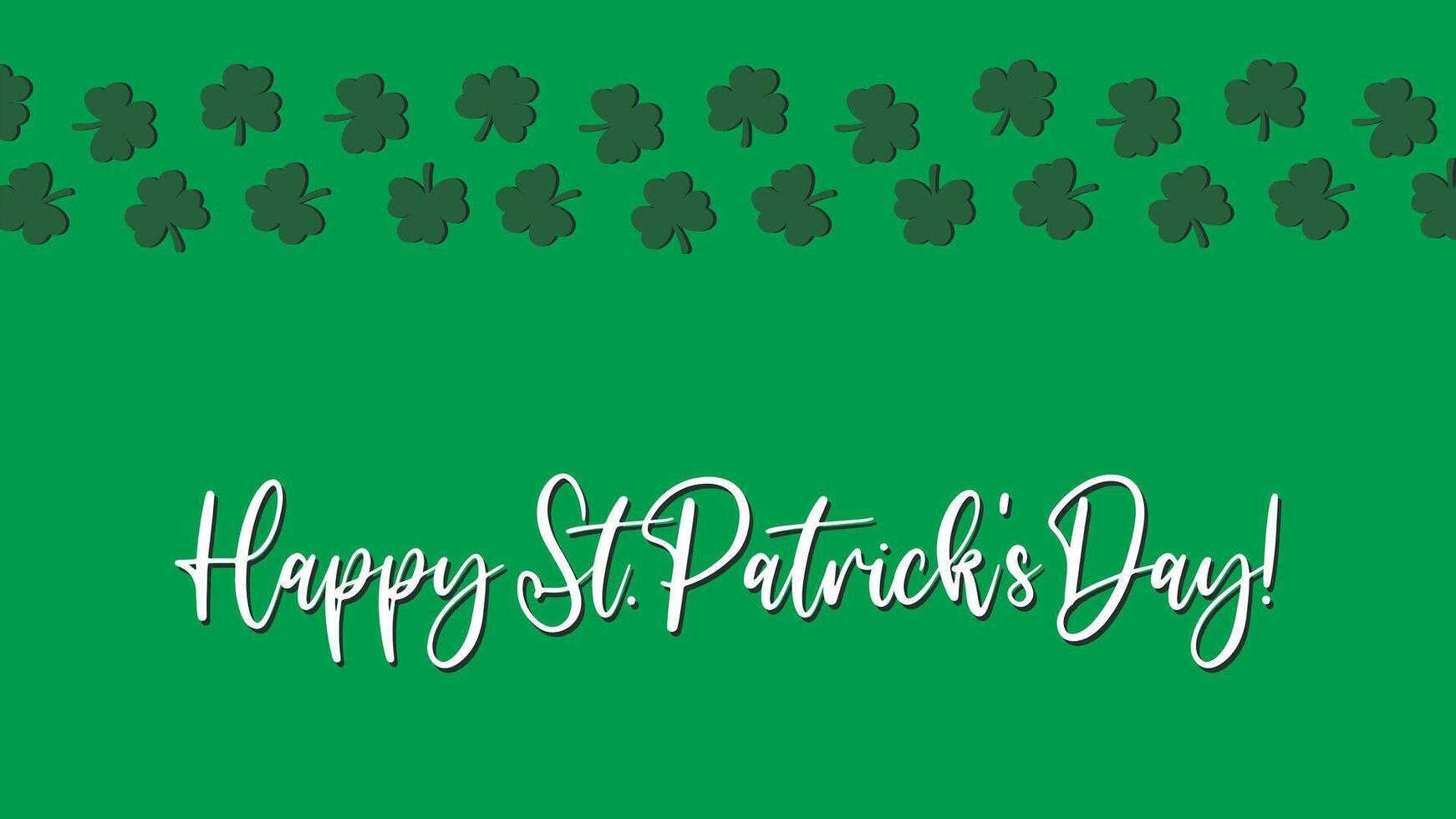 Simple horizontal banner with Happy St. Patrick s Day text vector