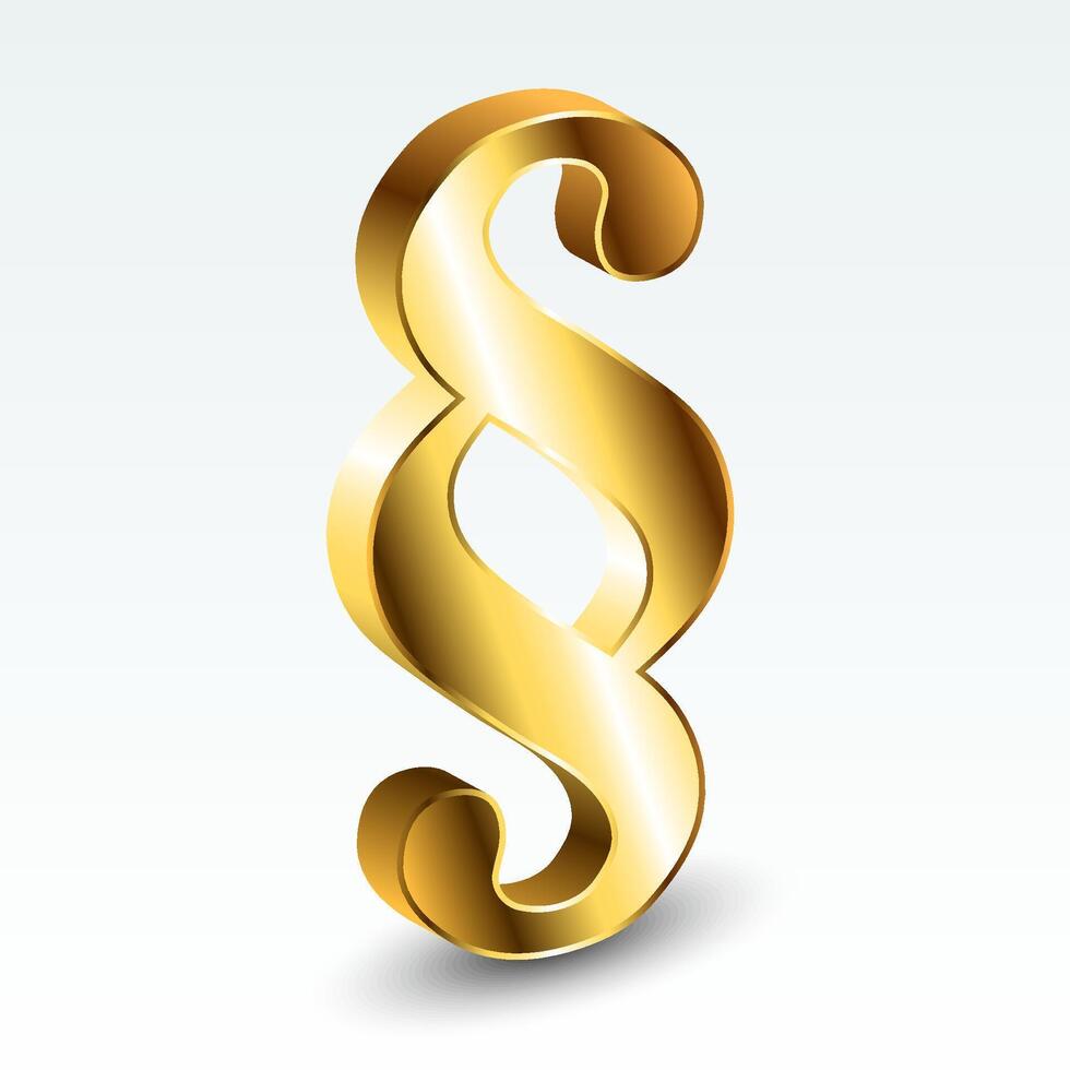 golden paragraph symbol vector