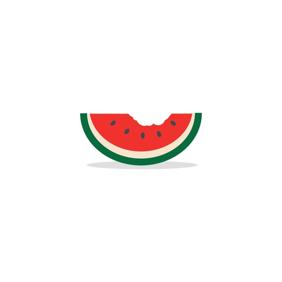 illustration of watermelon bite design. vector