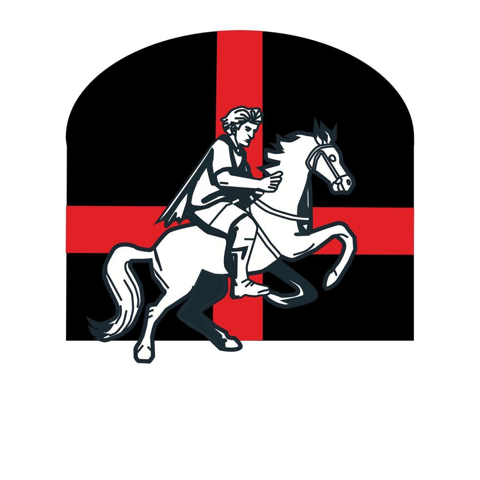 St Georges Day With Knight on Horse vector