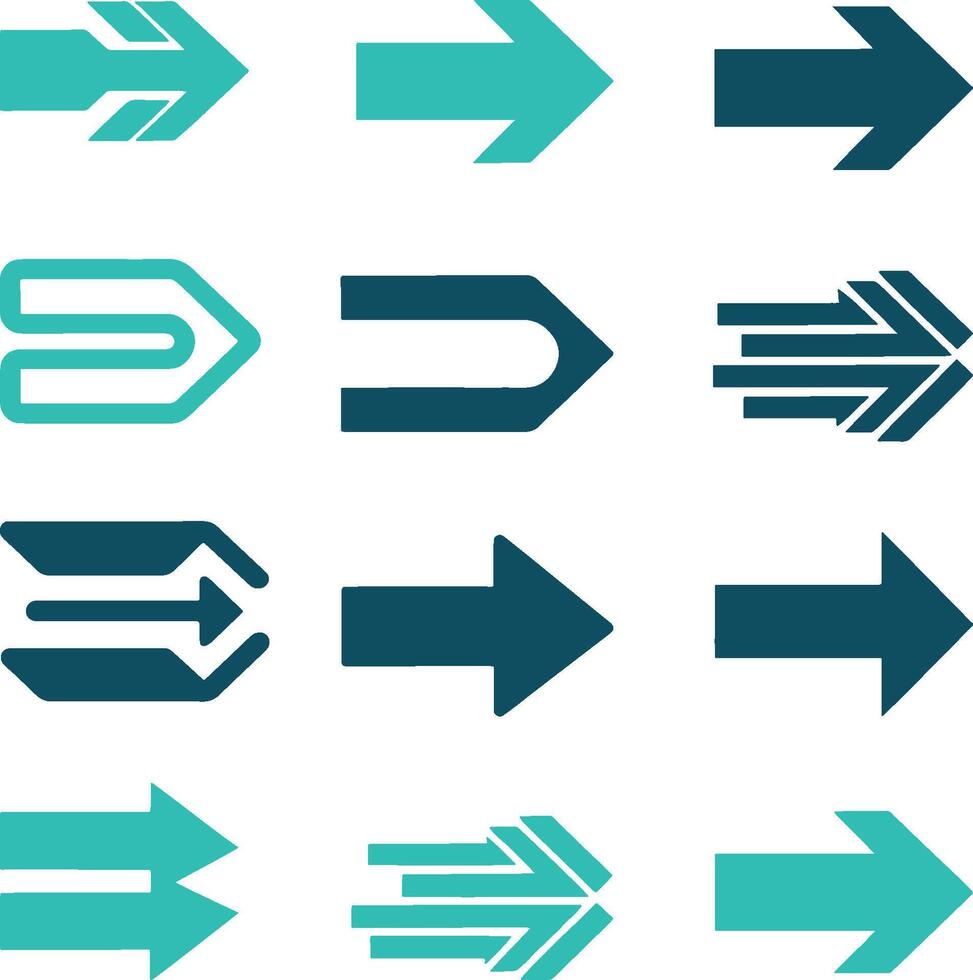 Direction arrow set. vector