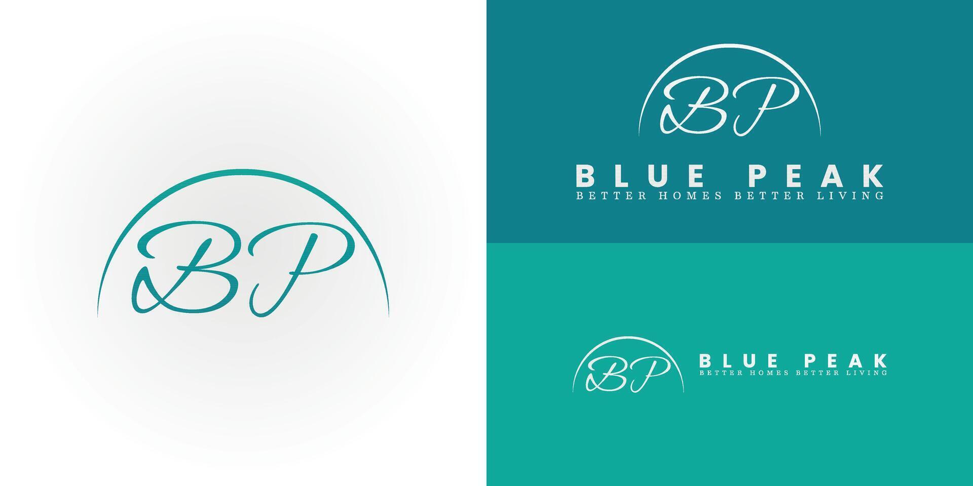 The elegant and sophisticated logo design features the initials BP intertwined in a flowing, handwritten script, creating a unique striking symbol that evokes a sense of trust, guidance, and success vector